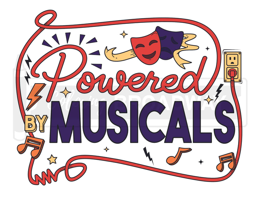 Theatre Nerds Sticker Set - 4 Broadway Coloring Stickers For Laptop & Water Bottle