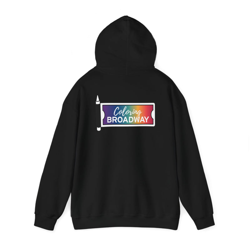 Coloring Broadway- Wicked Inspired Defying Gravity Musical Theater Unisex Heavy Blend™ Hooded Sweatshirt