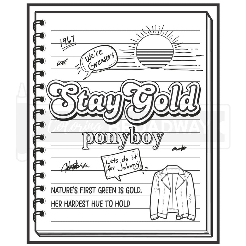 The Outsiders  "Stay Gold Ponyboy"  - DIGITAL DOWNLOAD (Single Page)