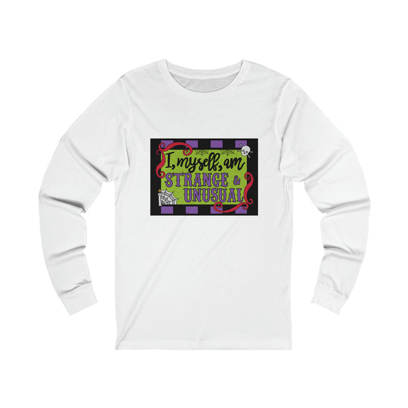 Coloring Broadway - Beetlejuice Inspired - I Myself, am Strange and Unusual Musical Theater Unisex Jersey Long Sleeve Tee