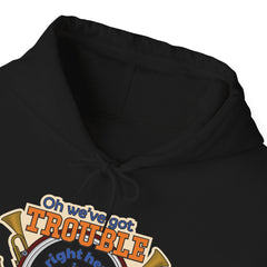 Coloring Broadway- Oh We've Got Trouble Right Here in River City Musical Theater Unisex Heavy Blend™ Hooded Sweatshirt