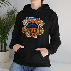 Coloring Broadway- Oh We've Got Trouble Right Here in River City Musical Theater Unisex Heavy Blend™ Hooded Sweatshirt