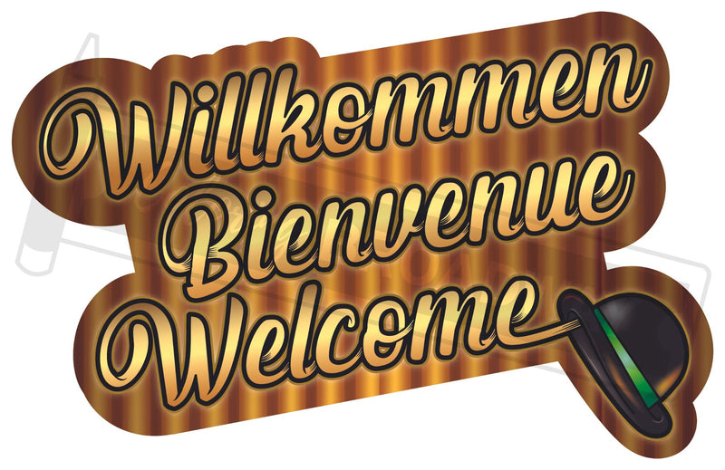 Cabaret "Willkommen, and Bienvenue" Sticker Collection – (Set of 4 – 3” Die Cut Stickers)