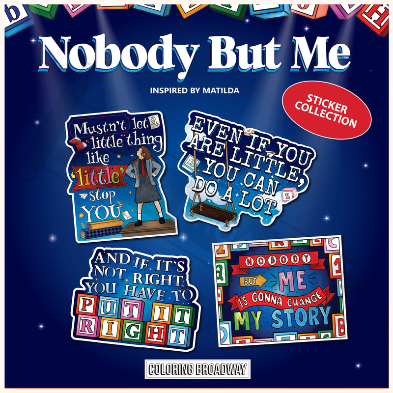 Matilda "Nobody But Me" Collection  – (Set of 4 – 3” Die Cut Stickers)