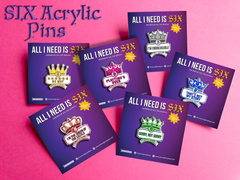 SIX - Jane Seymour PIN - “I'm Unbreakable” – Acrylic PIN (1.5” x 1.15”)