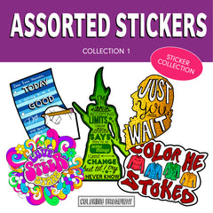 STICKER ASSORTMENT - Collection 1 (Set of 5 Die Cut Stickers)