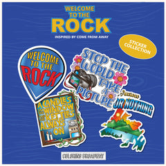 Come From Away “Welcome to the Rock” Sticker Collection – (Set of 4 – 3” Die Cut Stickers)
