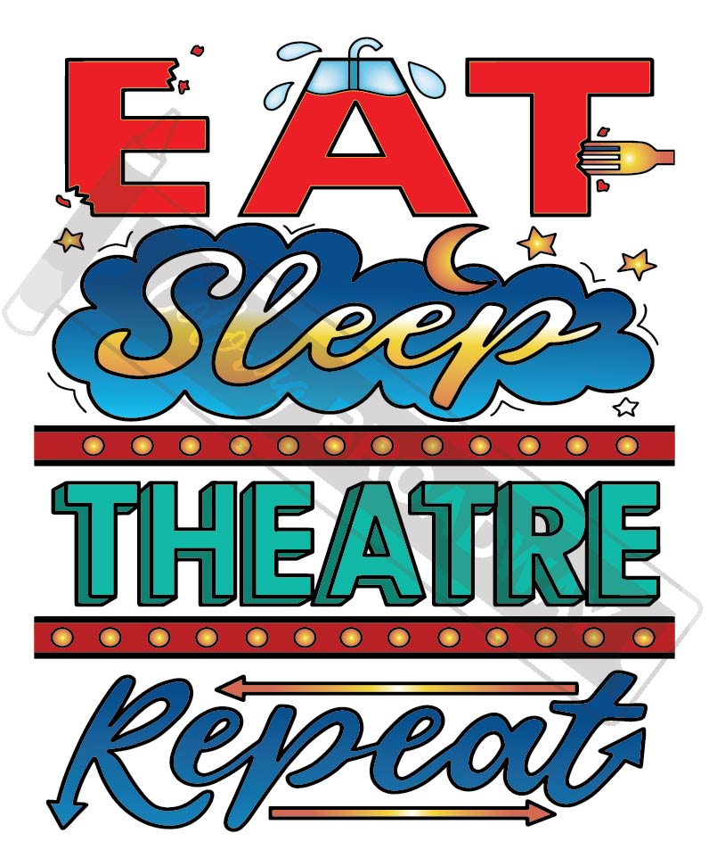 Theatre Nerds "I'd Rather be at a Broadway Show” Sticker Collection – (Set of 4 – 3” Die Cut Stickers)