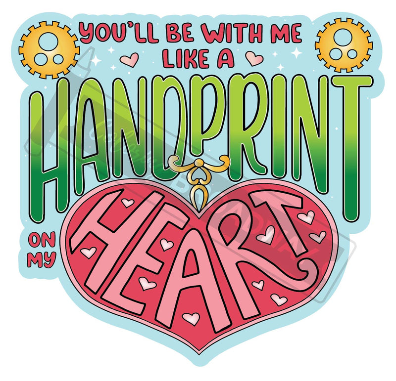Wicked "Like a Handprint on my Heard” Sticker Collection – (Set of 4 – 3” Die Cut Stickers)