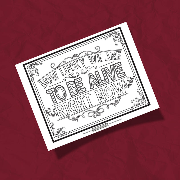 Hamilton "Young, Scrappy & Hungry" DIGITAL DOWNLOAD Coloring Broadway