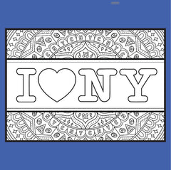 I Love New York - Coloring Postcards