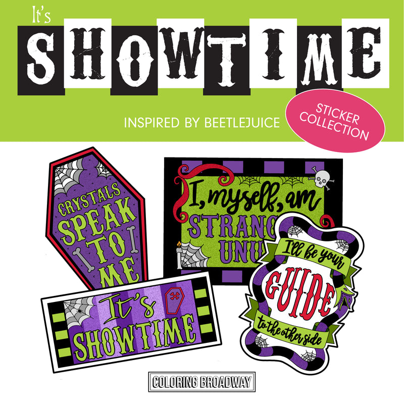 BEETLEJUICE "It's Showtime!"- COLOR IT, STICK IT, PIN IT BUNDLE