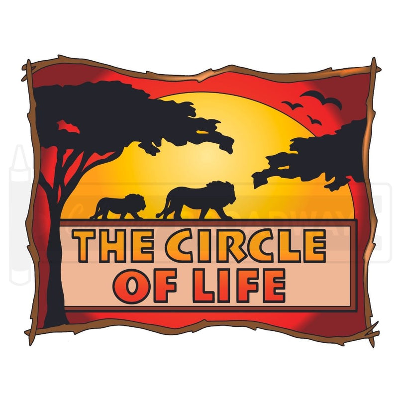 Lion King “Circle of Life” Sticker Collection – (Set of 4 – 3” Die Cut Stickers)