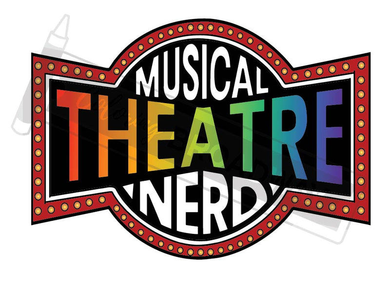 Theatre Nerds "I'd Rather be at a Broadway Show” Sticker Collection – (Set of 4 – 3” Die Cut Stickers)