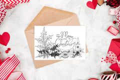 Christmas Coloring NOTE CARDS