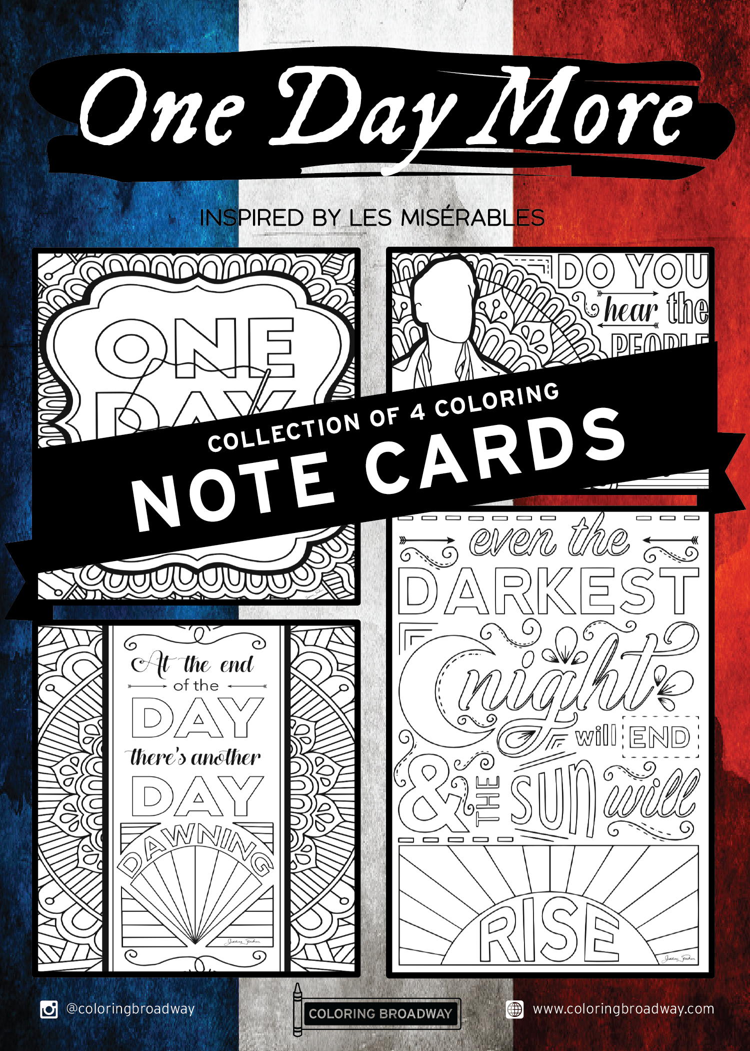 Coloring Note Cards | Coloring Broadway