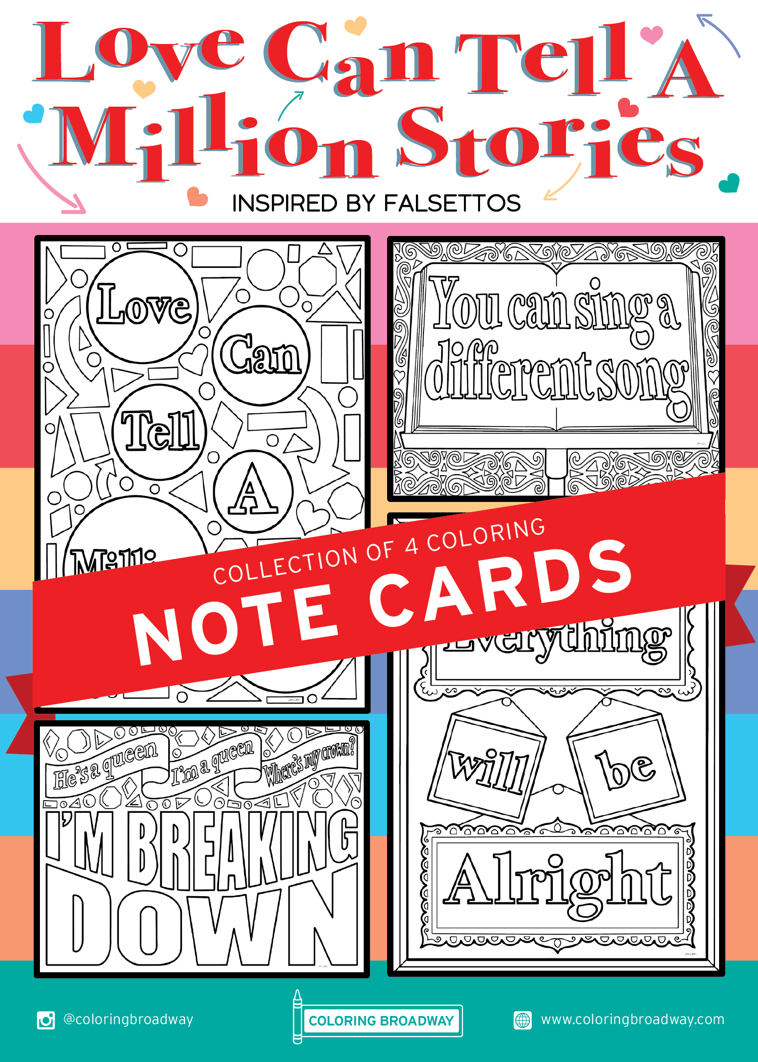 Coloring Note Cards | Coloring Broadway