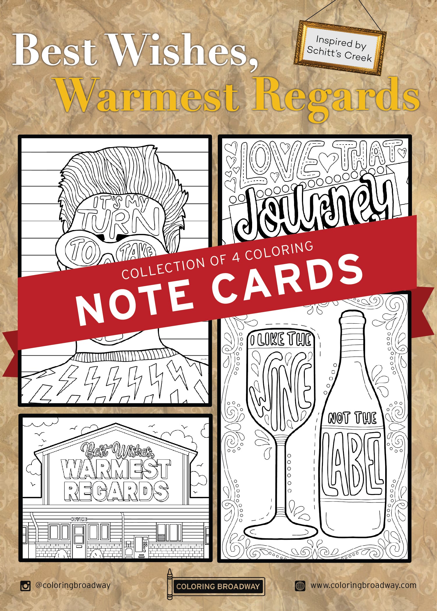 Coloring Note Cards | Coloring Broadway