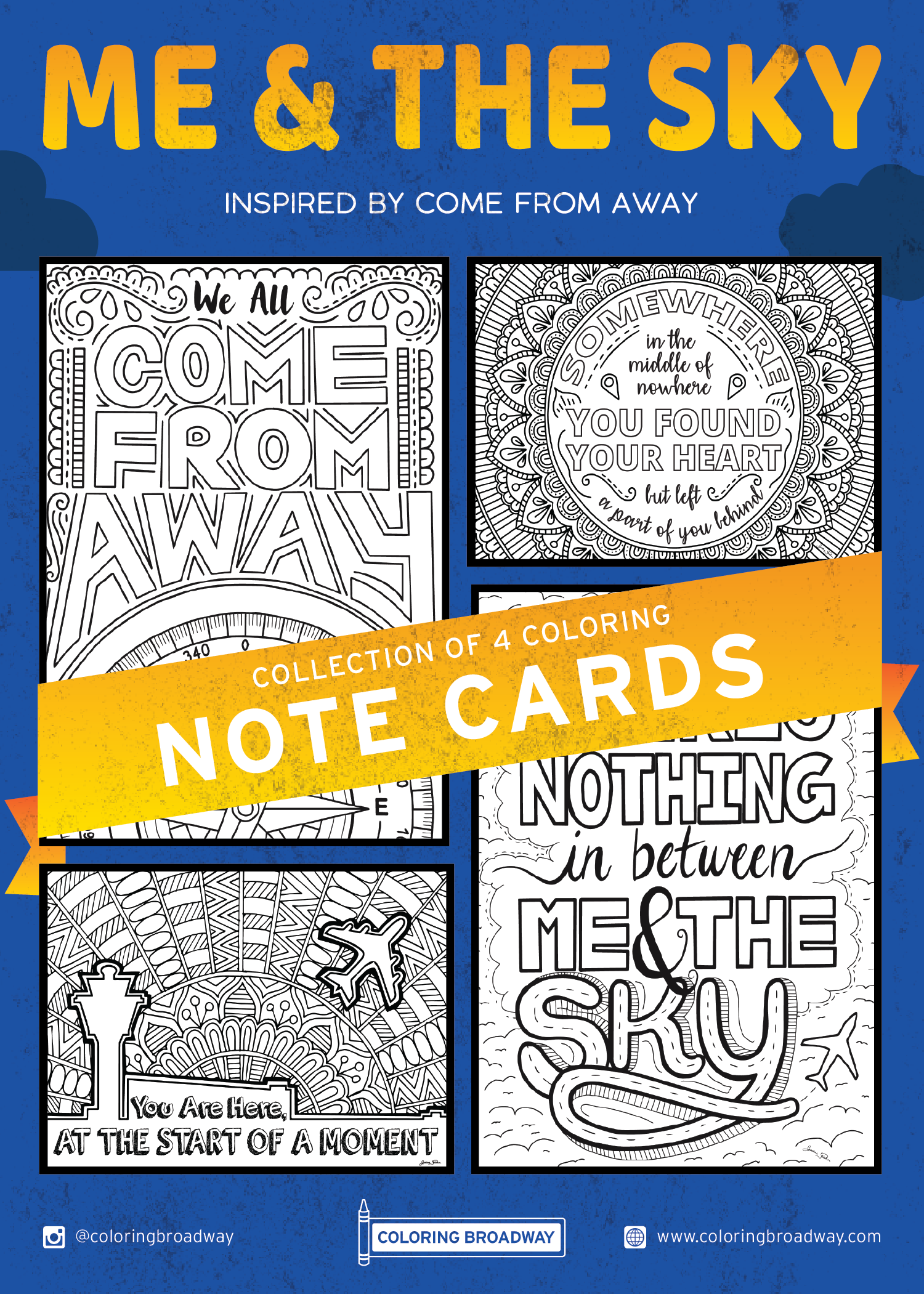 Coloring Note Cards | Coloring Broadway