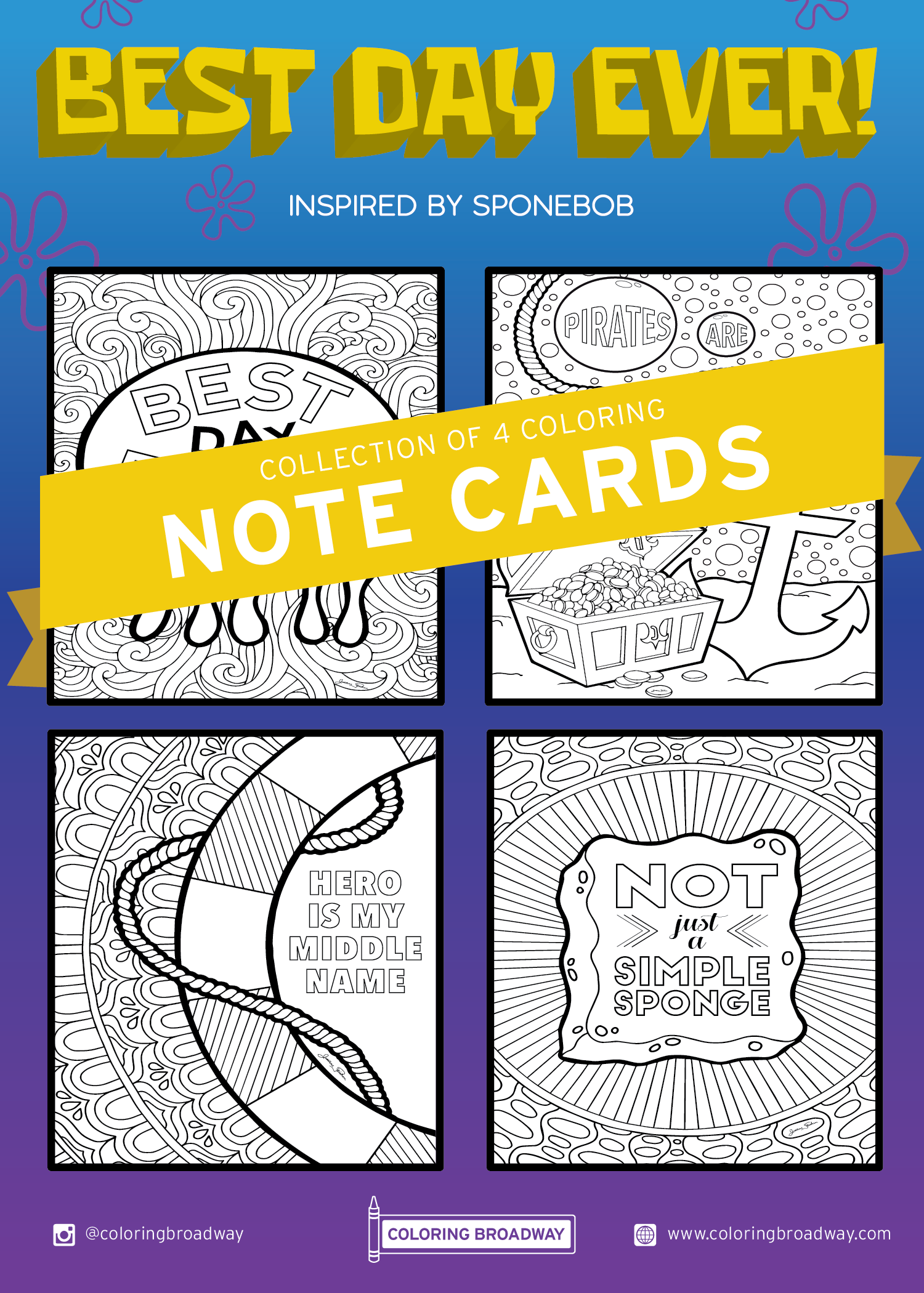 Note Cards To Color at Kate Mackinlay blog