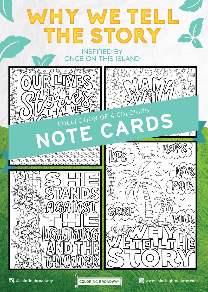 Coloring Note Cards | Coloring Broadway