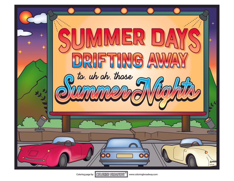 "Summer Days Drifting Away..." - Colored Illustration ART PRINT (Unframed 8” x 10”)