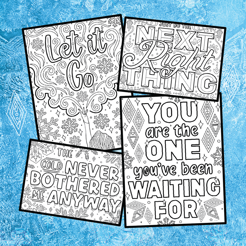 FROZEN "Let It Go" - NOTE CARDS