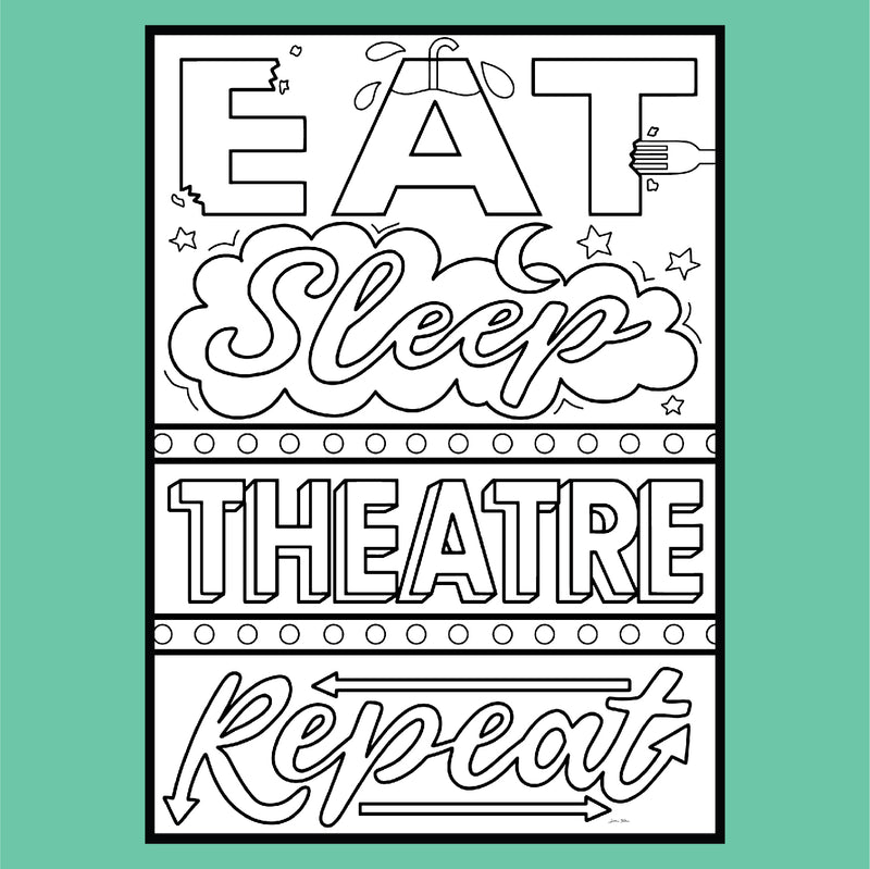 Theatre Nerds "I'd Rather Be At a Broadway Show" Collection - Coloring Pages
