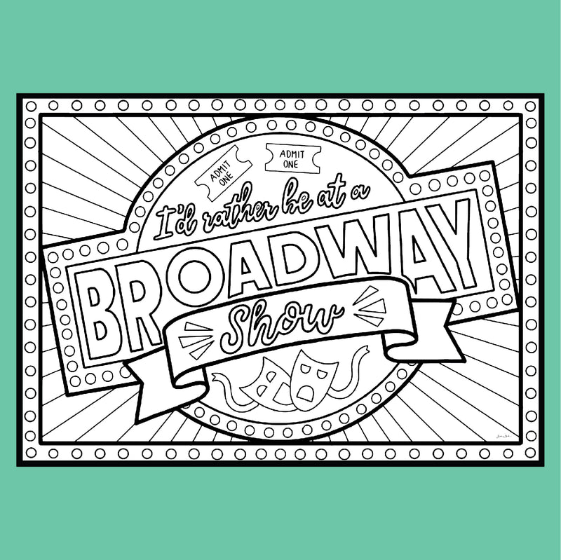 Theatre Nerds "I'd Rather Be At a Broadway Show" - NOTE CARDS