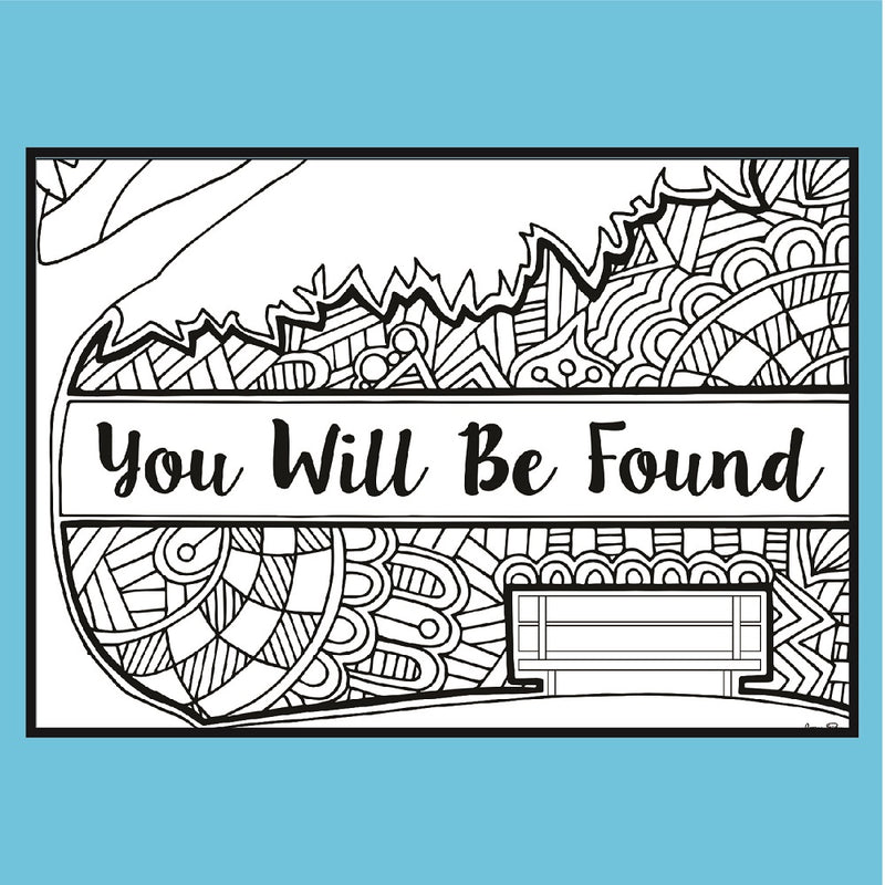 Dear Evan Hansen "You Will Be Found" - Coloring Postcards