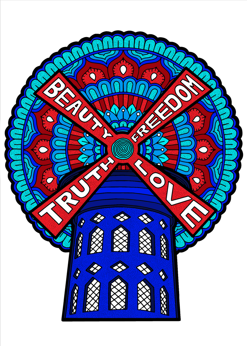 Truth, Beauty, Freedom, Love (Die Cut Sticker)
