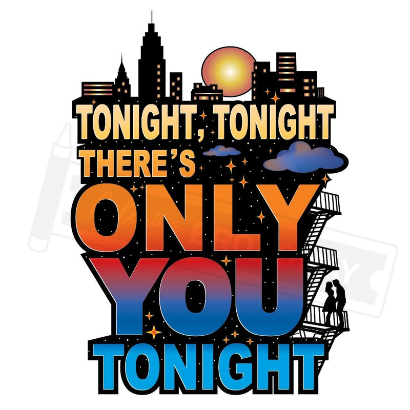 West Side Story "Tonight Tonight" Sticker Collection – (Set of 4 – 3” Die Cut Stickers)
