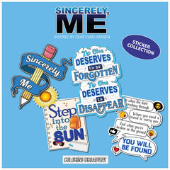 Dear Evan Hansen “Sincerely Me” Sticker Collection – (Set of 4 – 3” Die Cut Stickers)