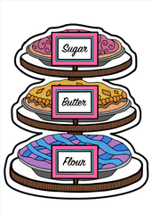 Waitress Stickers (Set of 4 - 3